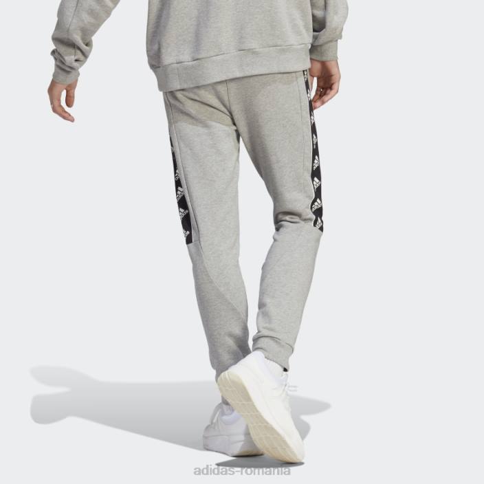 Adidas pantaloni brandlove gri mediu bărbați gri mediu 2JBN5605