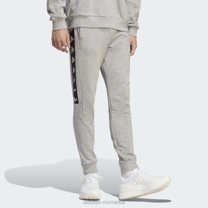 Adidas pantaloni brandlove gri mediu bărbați gri mediu 2JBN5605