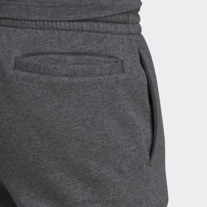 Adidas pantaloni conici obișnuiți din lână gri închis bărbați gri închis negru/negru 2JBN6299