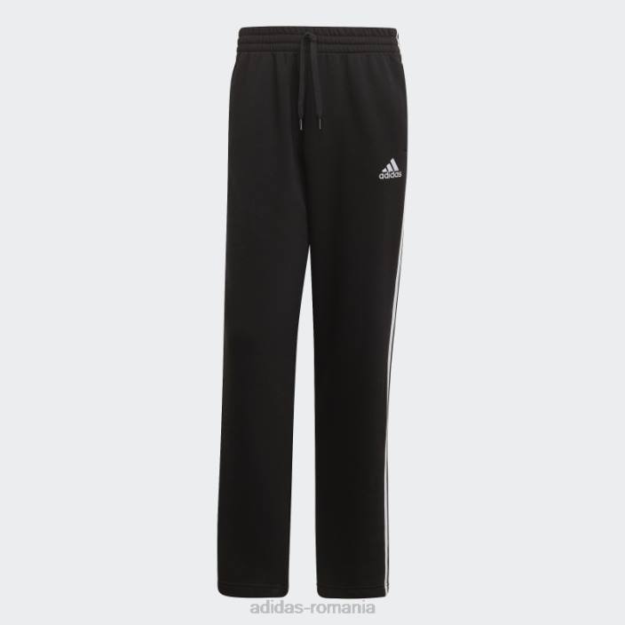 Adidas pantaloni cu 3 dungi din fleece black essentials bărbați negru 2JBN6671