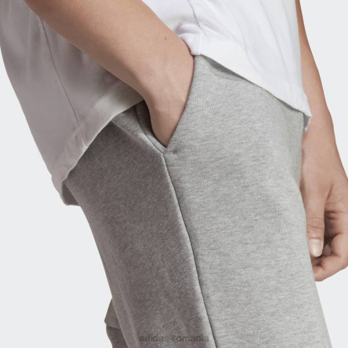 Adidas pantaloni cu logo-ul cu manșete conice essentials, gri mediu adidas bărbați gri mediu 2JBN6924