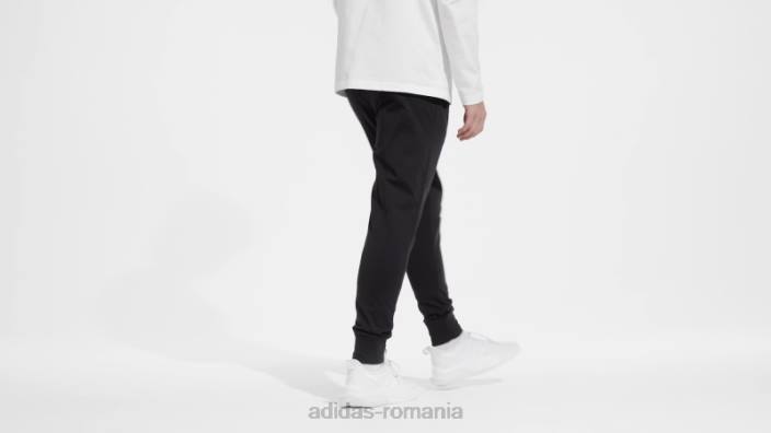 Adidas pantaloni cu manșetă conici din jerseu simplu essentials negri bărbați negru 2JBN6632