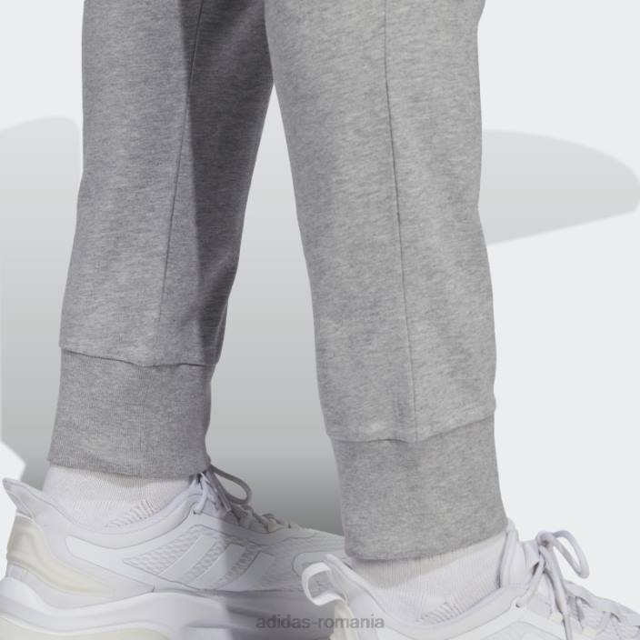 Adidas pantaloni cu manșetă conici din jerseu simplu, gri mediu adidas bărbați gri mediu 2JBN5976