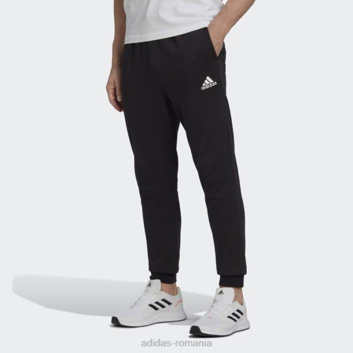 Adidas pantaloni de jogging conici obișnuiți din lână essentials negri bărbați alb negru 2JBN13105