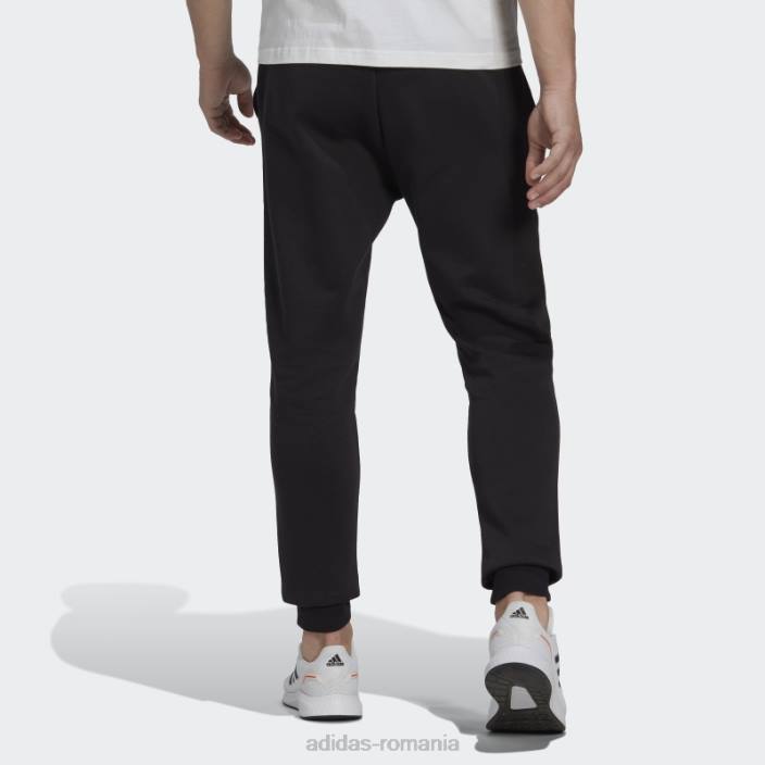 Adidas pantaloni de jogging conici obișnuiți din lână essentials negri bărbați alb negru 2JBN13105