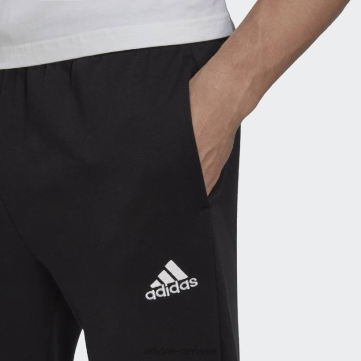 Adidas pantaloni de jogging conici obișnuiți din lână essentials negri bărbați alb negru 2JBN13105