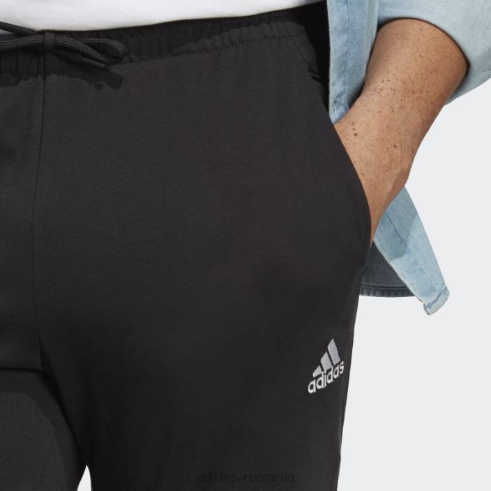 Adidas pantaloni de jogging cu logo-uri cu manșete elastice conice din tricou unic, negru adidas bărbați negru 2JBN14448