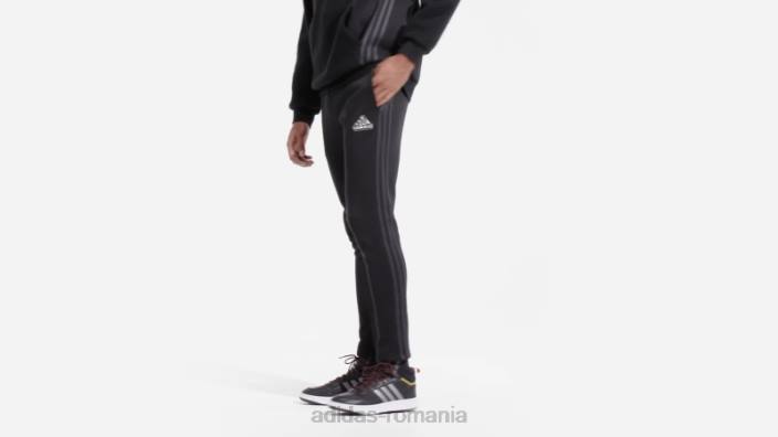 Adidas pantaloni de jogging din fleece, negri essentials bărbați negru/carbon 2JBN14740