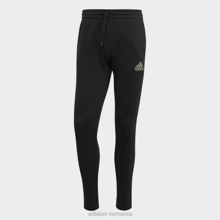 Adidas pantaloni de jogging din fleece, negri essentials bărbați negru/carbon 2JBN14740