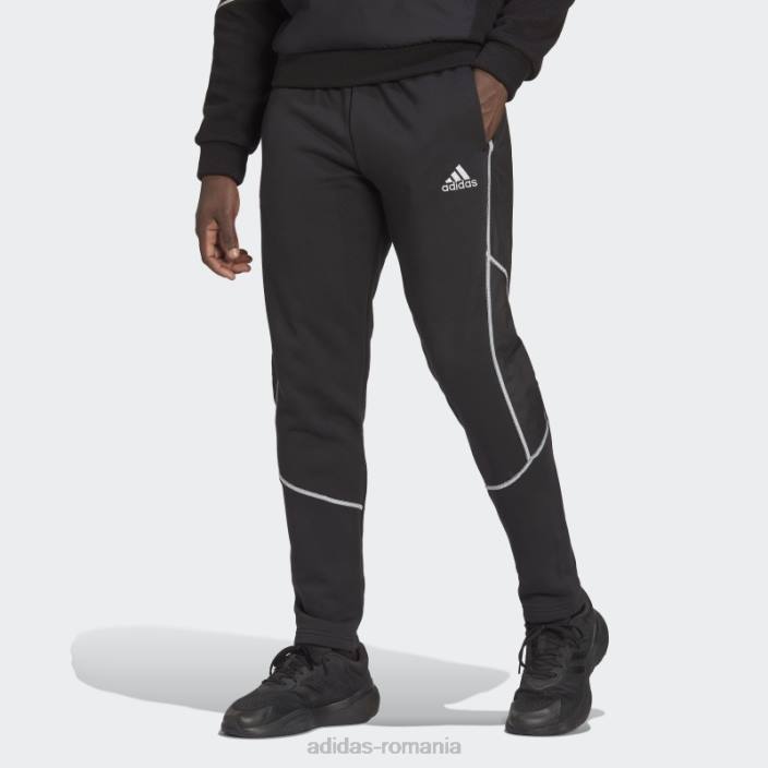Adidas pantaloni de jogging din fleece reflectă în întuneric adidas bărbați negru argintiu 2JBN15291