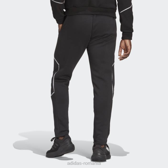 Adidas pantaloni de jogging din fleece reflectă în întuneric adidas bărbați negru argintiu 2JBN15291
