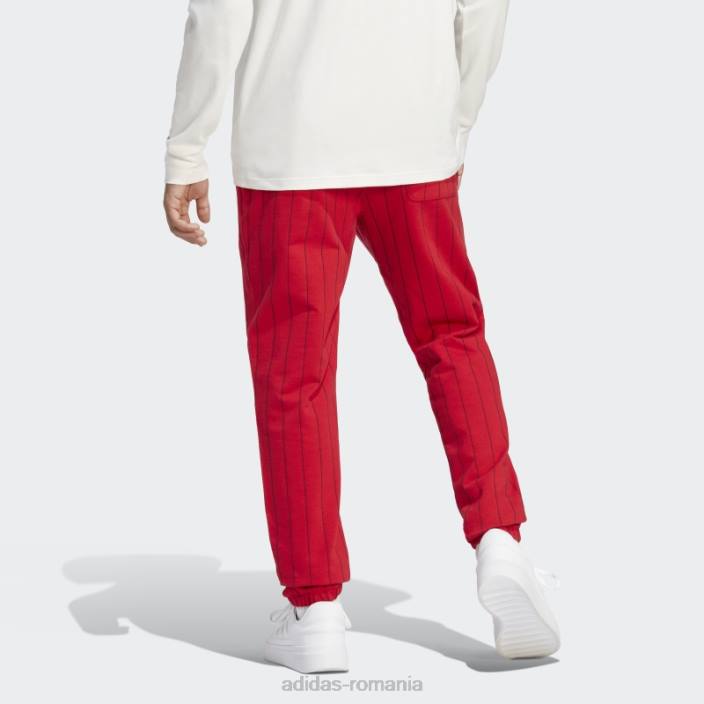 Adidas pantaloni de jogging din lână cu dungi stacojiu bărbați stacojiu 2JBN13532