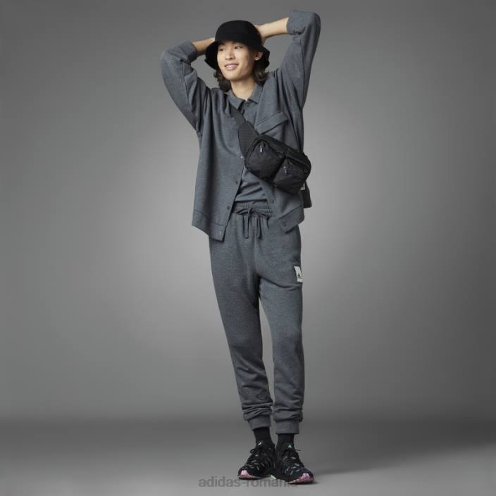 Adidas pantaloni de jogging gri închis pentru ziua Îndrăgostiților bărbați erica gri închis 2JBN13150
