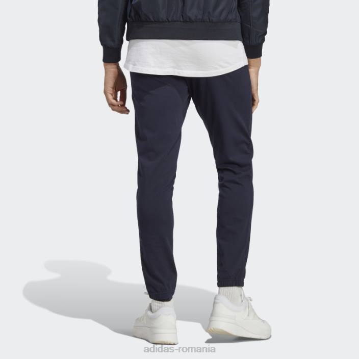 Adidas pantaloni de jogging ink essentials din jerseu conic cu manșetă elastică și logo bărbați cerneală 2JBN13564