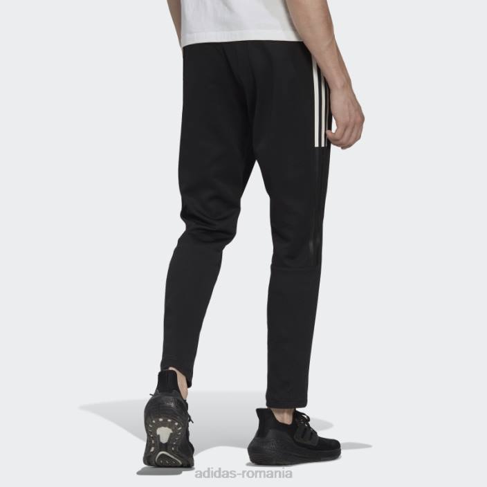 Adidas pantaloni de jogging negri cu mansete cu 3 dungi bărbați negru 2JBN15299