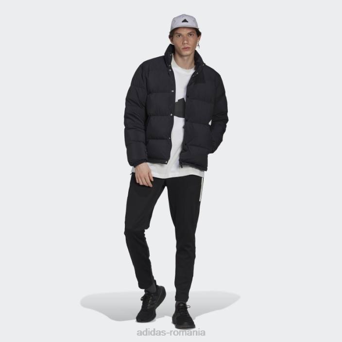 Adidas pantaloni de jogging negri cu mansete cu 3 dungi bărbați negru 2JBN15299