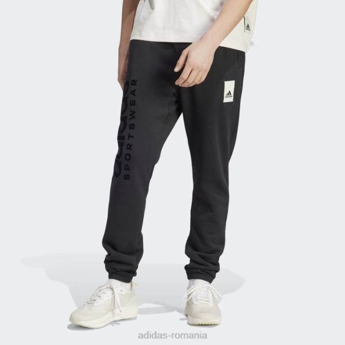 Adidas pantaloni de jogging negri din lână lounge bărbați negru 2JBN13912