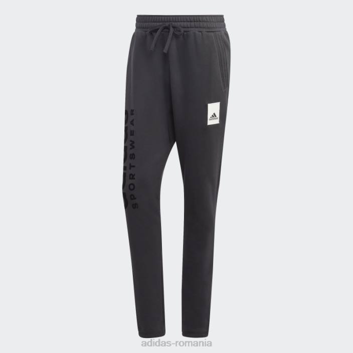 Adidas pantaloni de jogging negri din lână lounge bărbați negru 2JBN13912