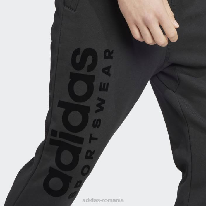 Adidas pantaloni de jogging negri din lână lounge bărbați negru 2JBN13912