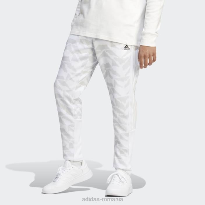 Adidas pantaloni de jogging stil de viață albi tiro bărbați alb 2JBN13342