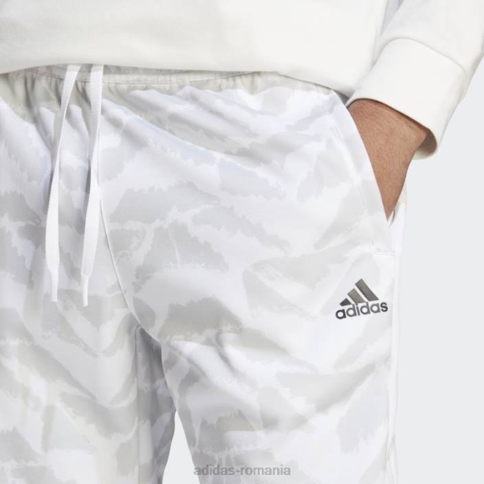 Adidas pantaloni de jogging stil de viață albi tiro bărbați alb 2JBN13342