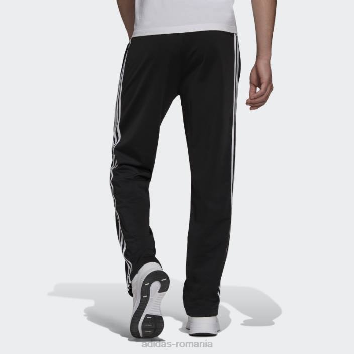 Adidas pantaloni de sport cu 3 dungi negri primegreen essentials pentru încălzire cu tiv deschis bărbați alb negru 2JBN1409