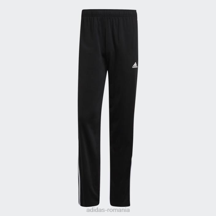 Adidas pantaloni de sport cu 3 dungi negri primegreen essentials pentru încălzire cu tiv deschis bărbați alb negru 2JBN1409