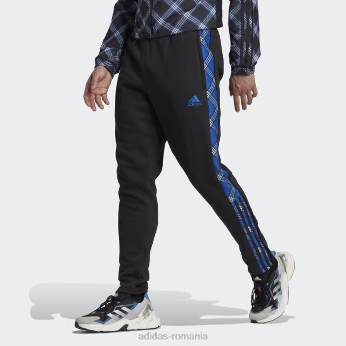 Adidas pantaloni de sport de iarnă tiro negri bărbați negru/albastru regal 2JBN7066