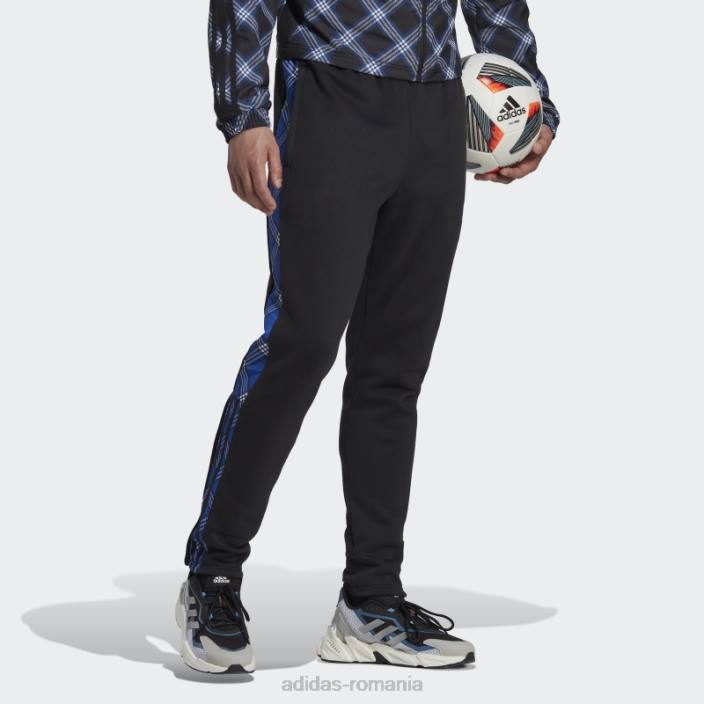 Adidas pantaloni de sport de iarnă tiro negri bărbați negru/albastru regal 2JBN7066