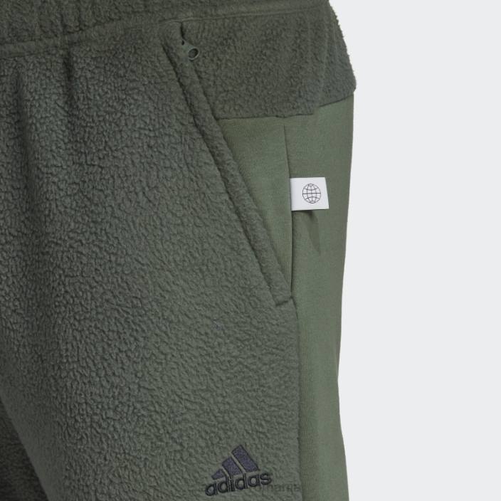 Adidas pantaloni din fleece sherpa colorblock verde oxid adidas bărbați oxid/cerneală verde 2JBN1293