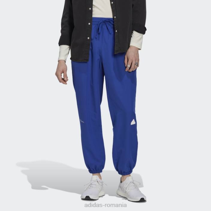 Adidas pantaloni țesuți albaștri bărbați albastru 2JBN7330