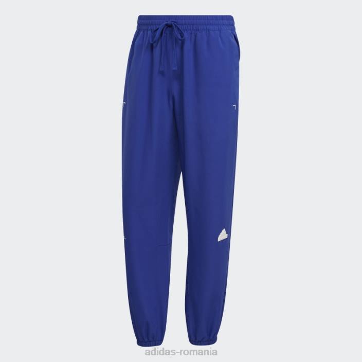 Adidas pantaloni țesuți albaștri bărbați albastru 2JBN7330