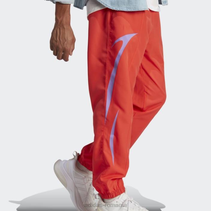 Adidas pantaloni țesuți colorblock roșii adidas bărbați cerneală roșie 2JBN5367