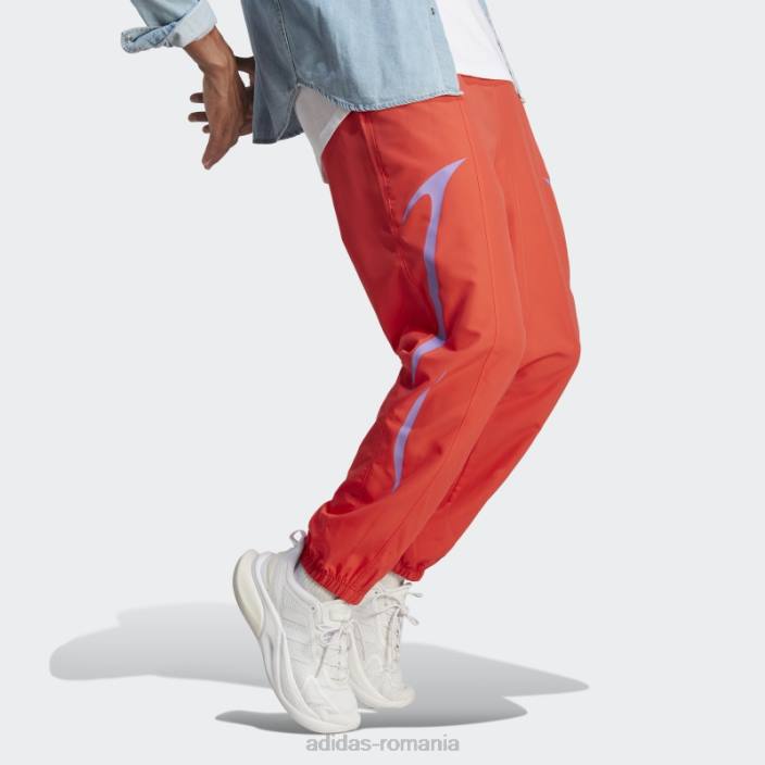 Adidas pantaloni țesuți colorblock roșii adidas bărbați cerneală roșie 2JBN972