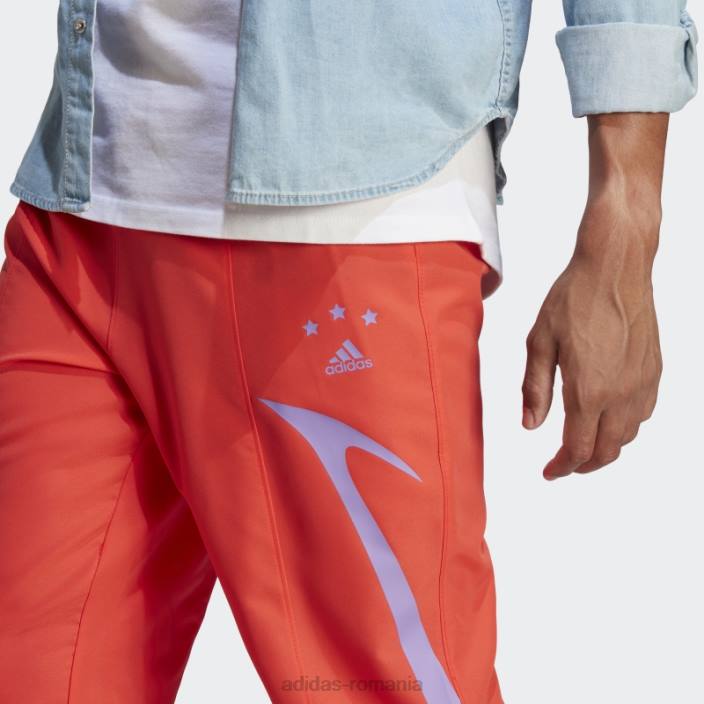 Adidas pantaloni țesuți colorblock roșii adidas bărbați cerneală roșie 2JBN972