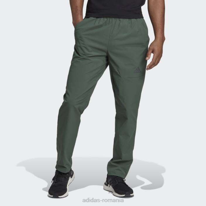 Adidas pantaloni țesuți cu aureolă erou de esențialitate verde oxid adidas bărbați oxid verde 2JBN6936