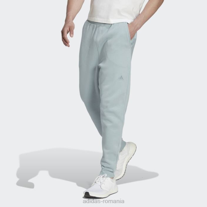 Adidas pantaloni fleece studio lounge gri bărbați gri 2JBN6680