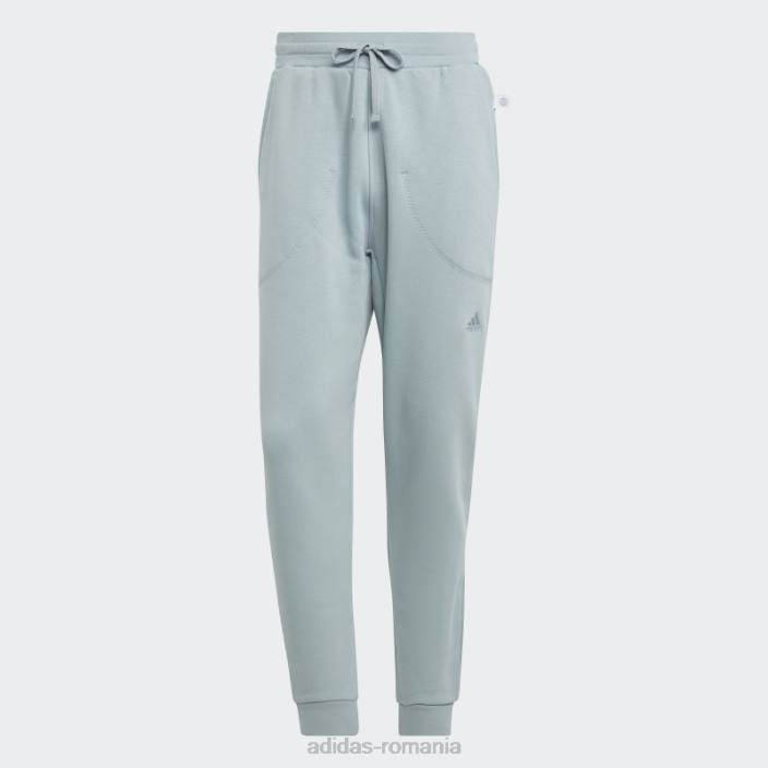 Adidas pantaloni fleece studio lounge gri bărbați gri 2JBN6680