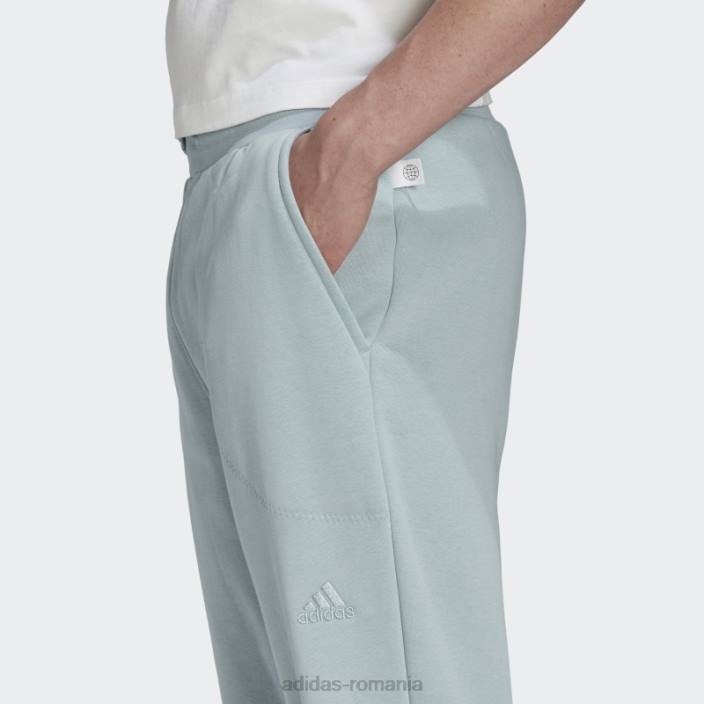 Adidas pantaloni fleece studio lounge gri bărbați gri 2JBN6680