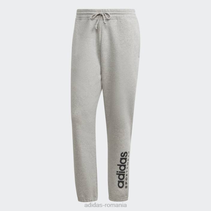 Adidas pantaloni grafici all szn fleece gri mediu adidas bărbați gri mediu 2JBN5754