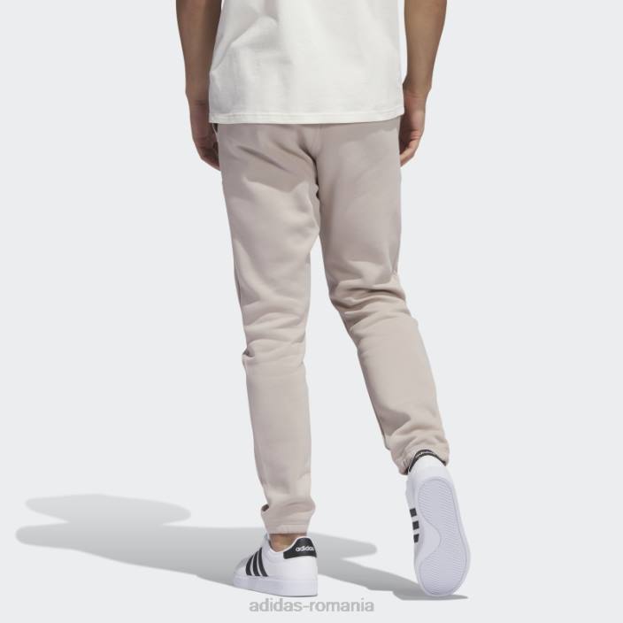 Adidas pantaloni lounge fleece taupe bărbați taupe 2JBN5119