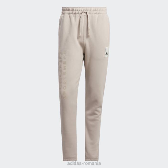 Adidas pantaloni lounge fleece taupe bărbați taupe 2JBN5119