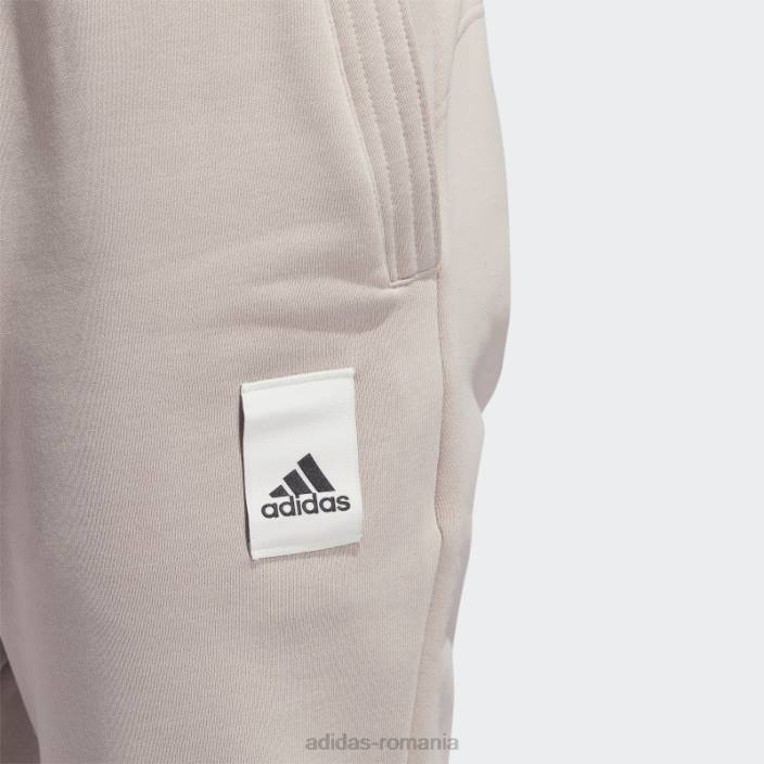 Adidas pantaloni lounge fleece taupe bărbați taupe 2JBN5119