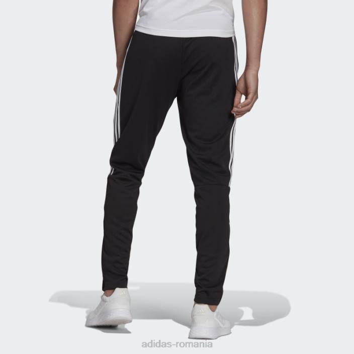 Adidas pantaloni negri aeroready sereno subțiri, cu croiala conică, cu trei dungi bărbați alb negru 2JBN6214