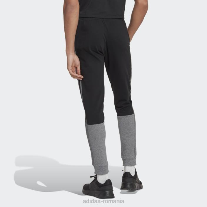Adidas pantaloni negri essentials mélange french terry bărbați melange negru 2JBN6779