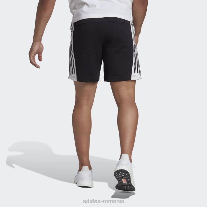 Adidas pantaloni scurți adidas cu 3 dungi cu icoane future negre bărbați negru 2JBN14649