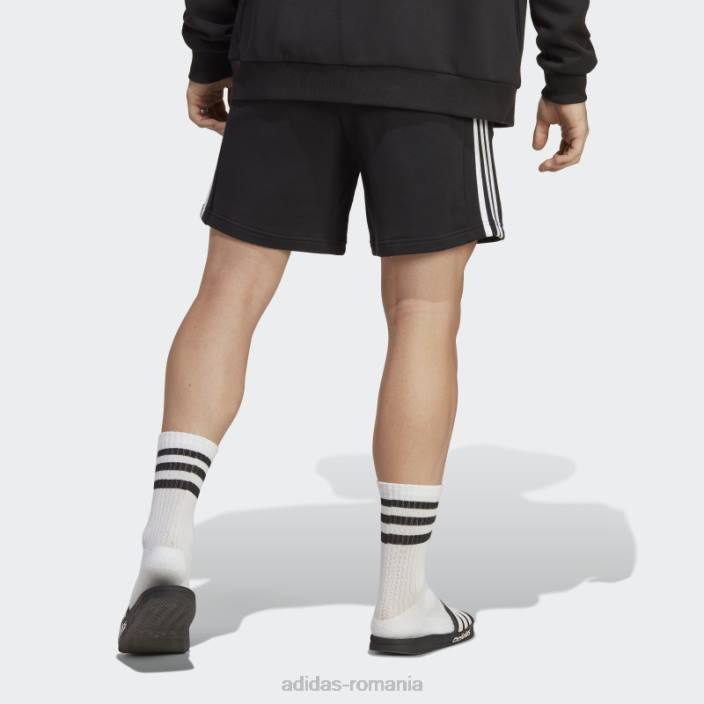 Adidas pantaloni scurți adidas negru essentials french terry cu 3 dungi bărbați negru 2JBN4941