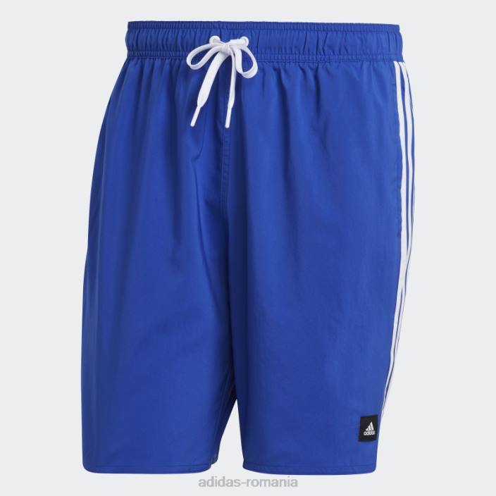Adidas pantaloni scurți de baie clx albastru cu 3 dungi adidas bărbați albastru alb 2JBN6315