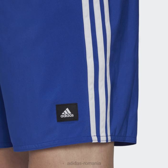 Adidas pantaloni scurți de baie clx albastru cu 3 dungi adidas bărbați albastru alb 2JBN6315