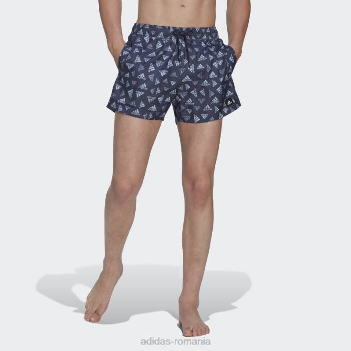 Adidas pantaloni scurți de baie clx cu imprimeu logo bleumarin lungime foarte scurtă bărbați zori bleumarin/albastru 2JBN14038